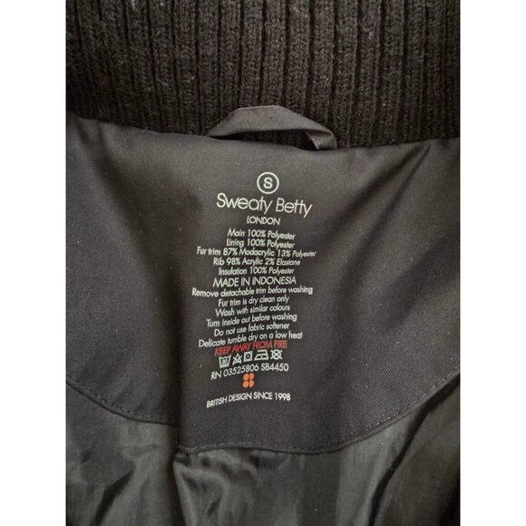 Sweaty Betty Base Camp Puffer Jacket Black Small A001400 - Picture 9 of 11